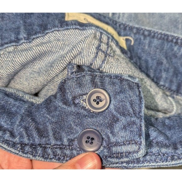 Gap Jeans 24 Women's Blue Medium Wash High Rise Belted Wide Leg Denim Culottes - Picture 7 of 9